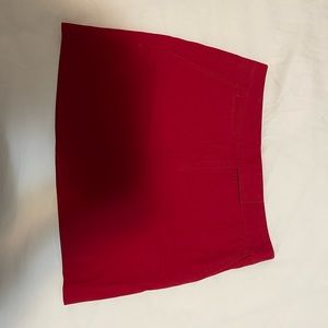 J Crew Red Mini Skirt